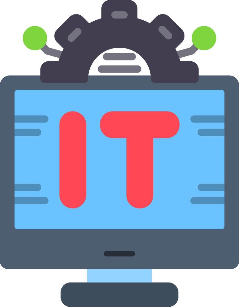 Information Technology Flat Icon vector