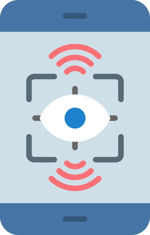 Eye Tracking Flat Icon vector