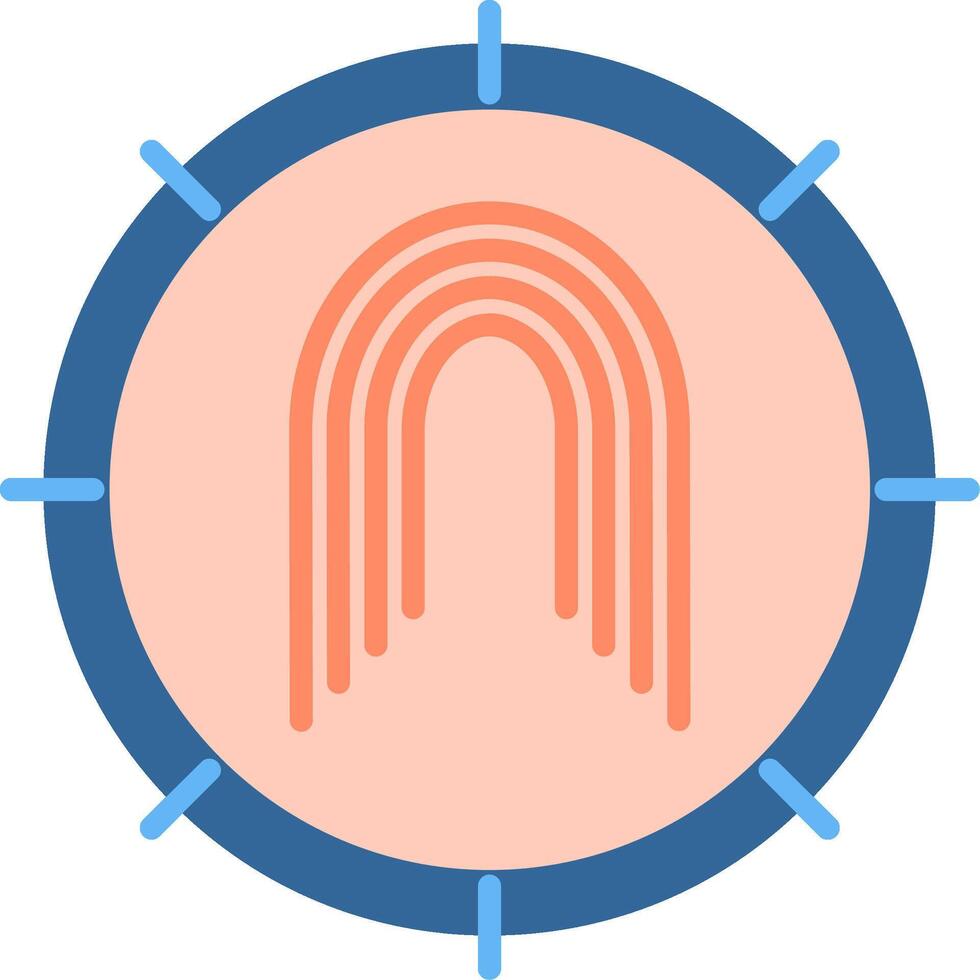 Fingerprint Flat Icon vector