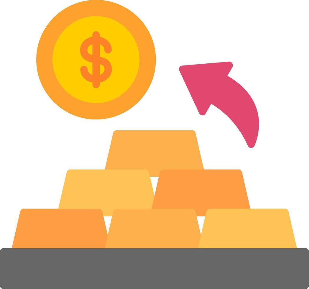 Gold Flat Icon vector