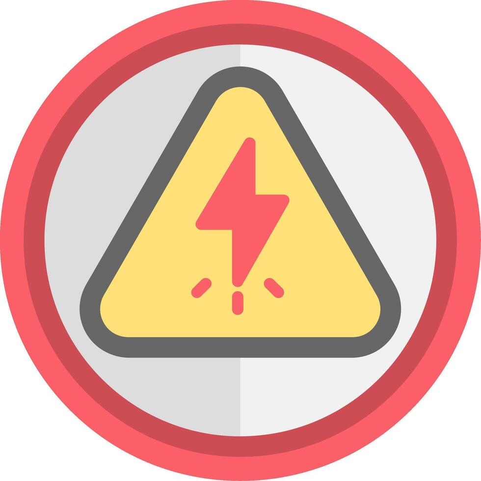 High Voltage Flat Icon vector