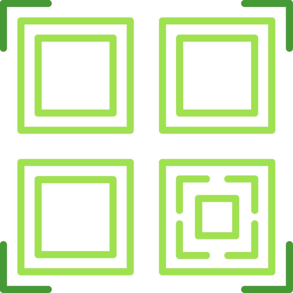 Qr Code Scan Flat Icon vector