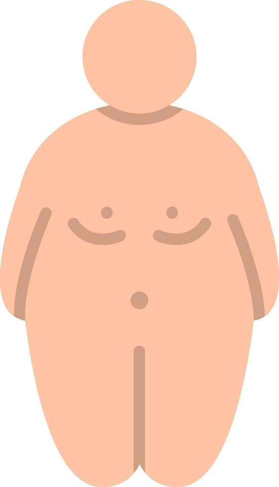 Over Weight Flat Icon vector