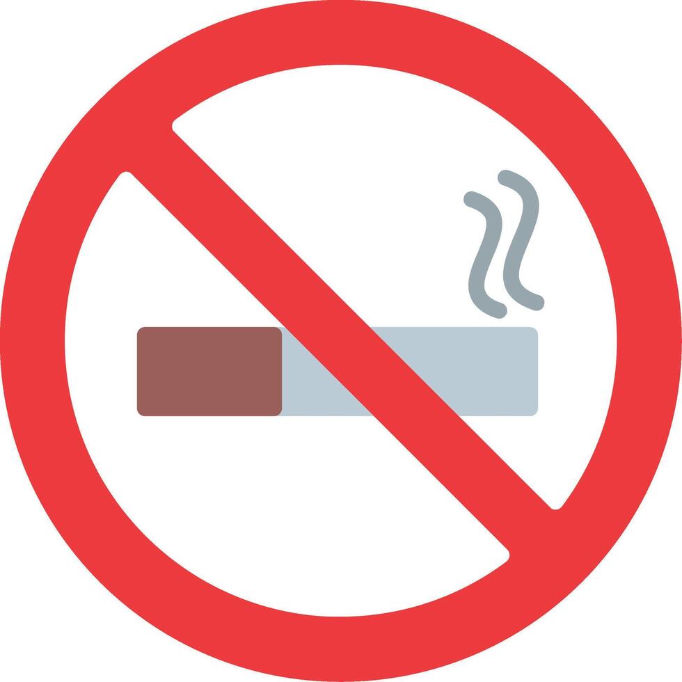 No Smoking Flat Icon vector