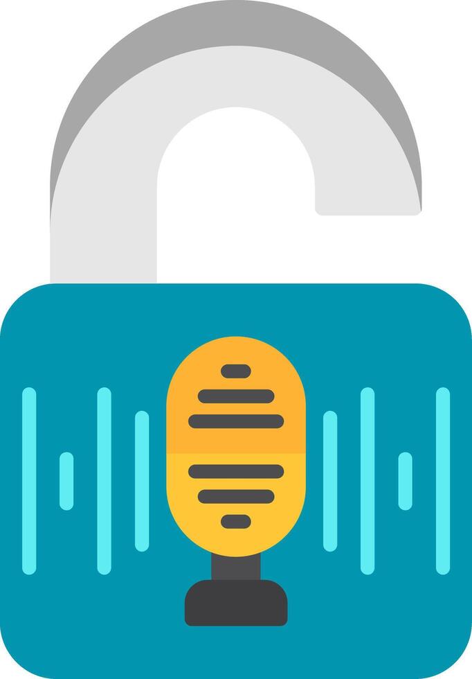 Voice Recognition Flat Icon vector