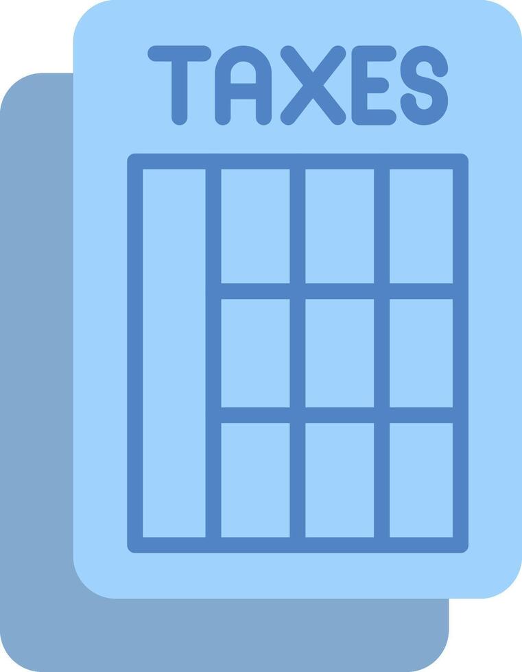 Taxes Sheets Flat Icon vector