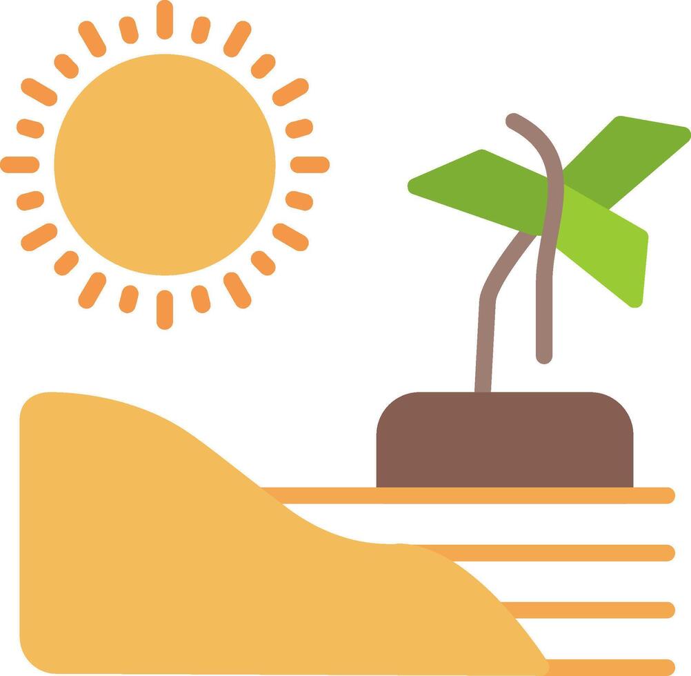 Beach Flat Icon vector