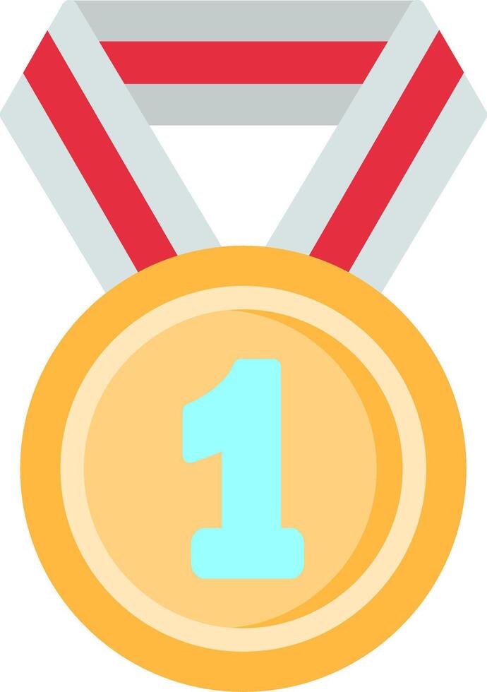 1st Prize Flat Icon vector