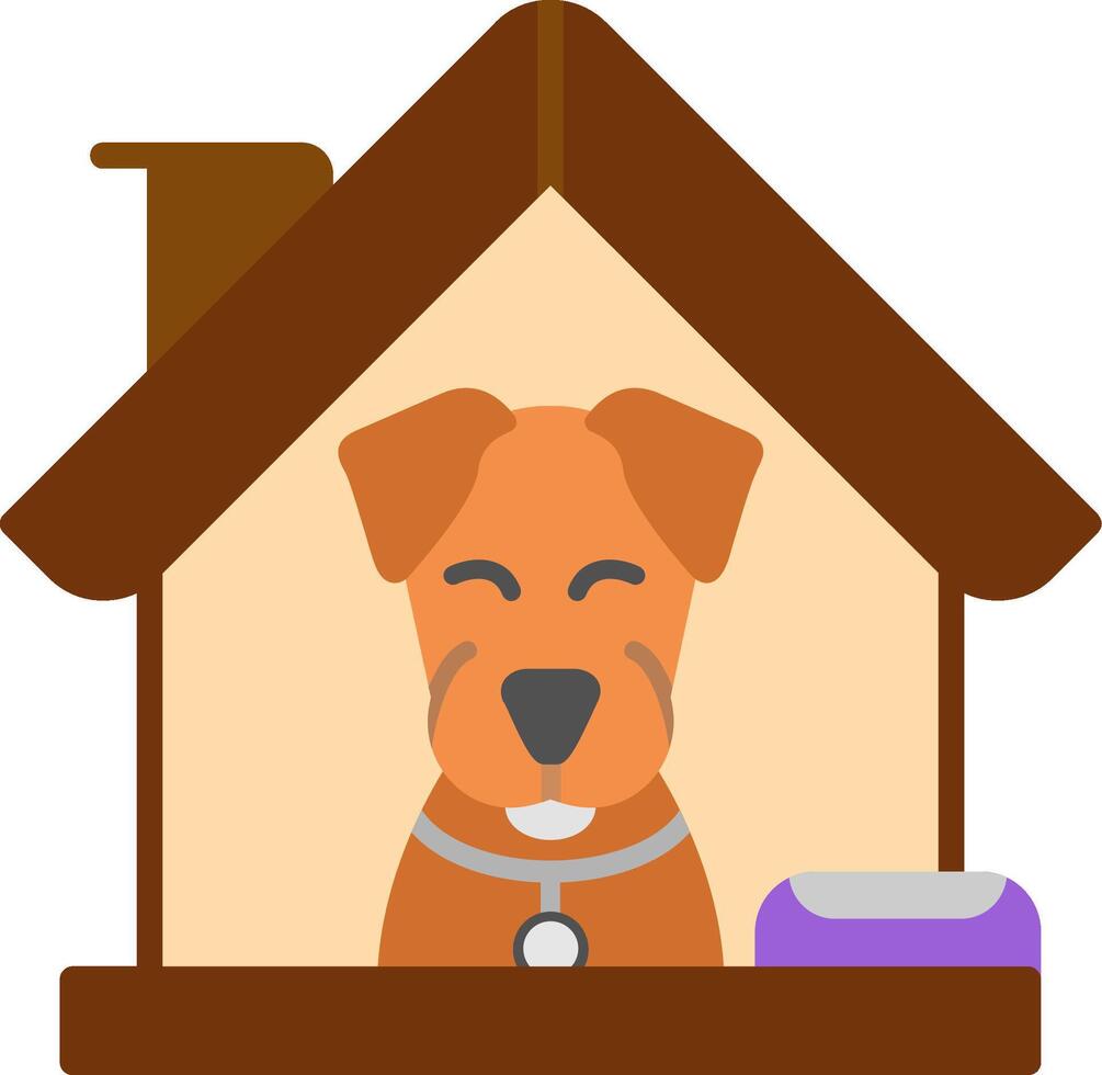 Dog House Flat Icon vector
