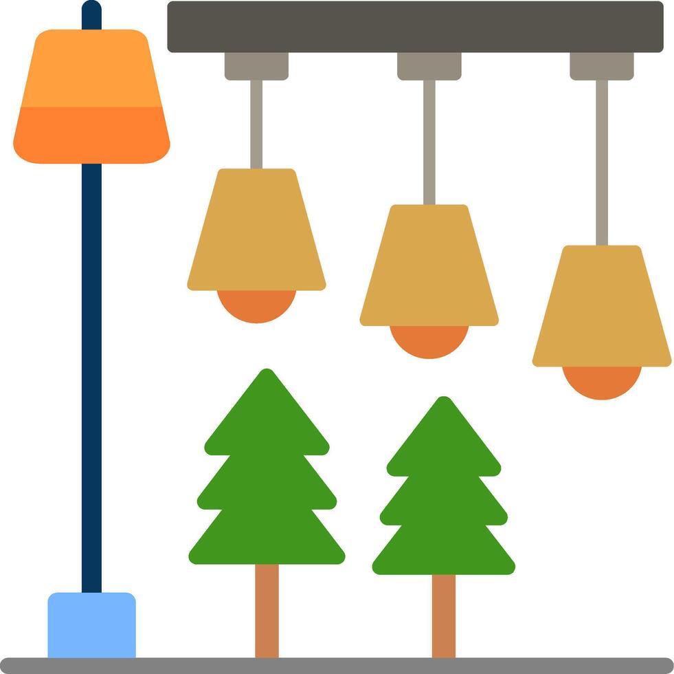 Chandelier Flat Icon vector