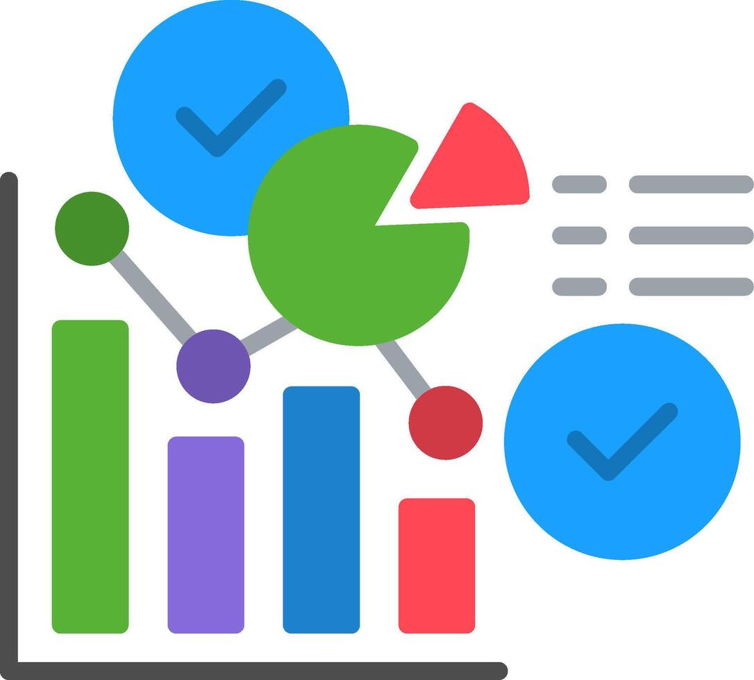 Inferential Statistics Flat Icon vector