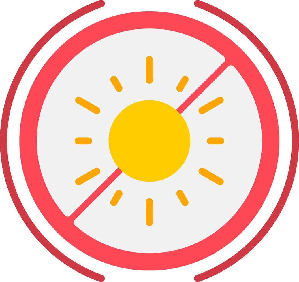 No Sun Flat Icon vector