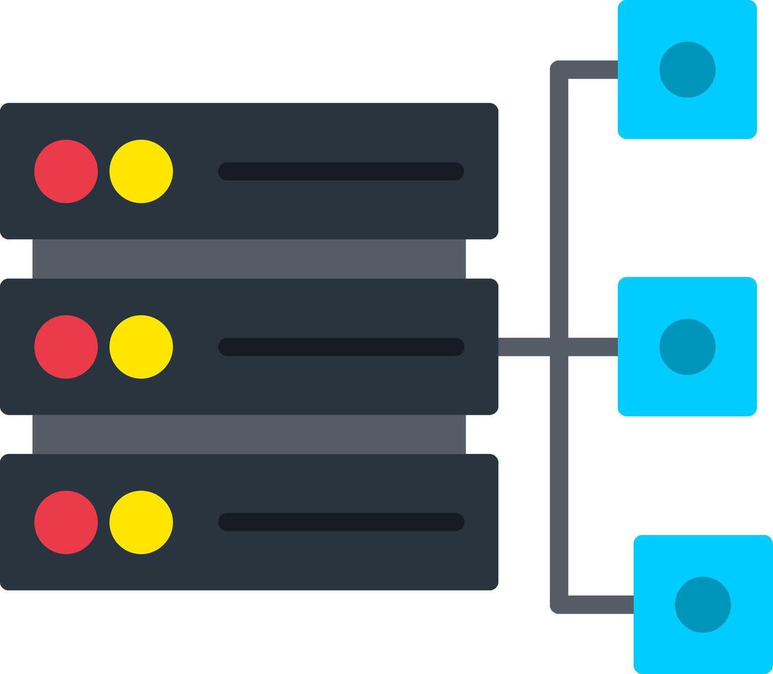 Server Flat Icon vector