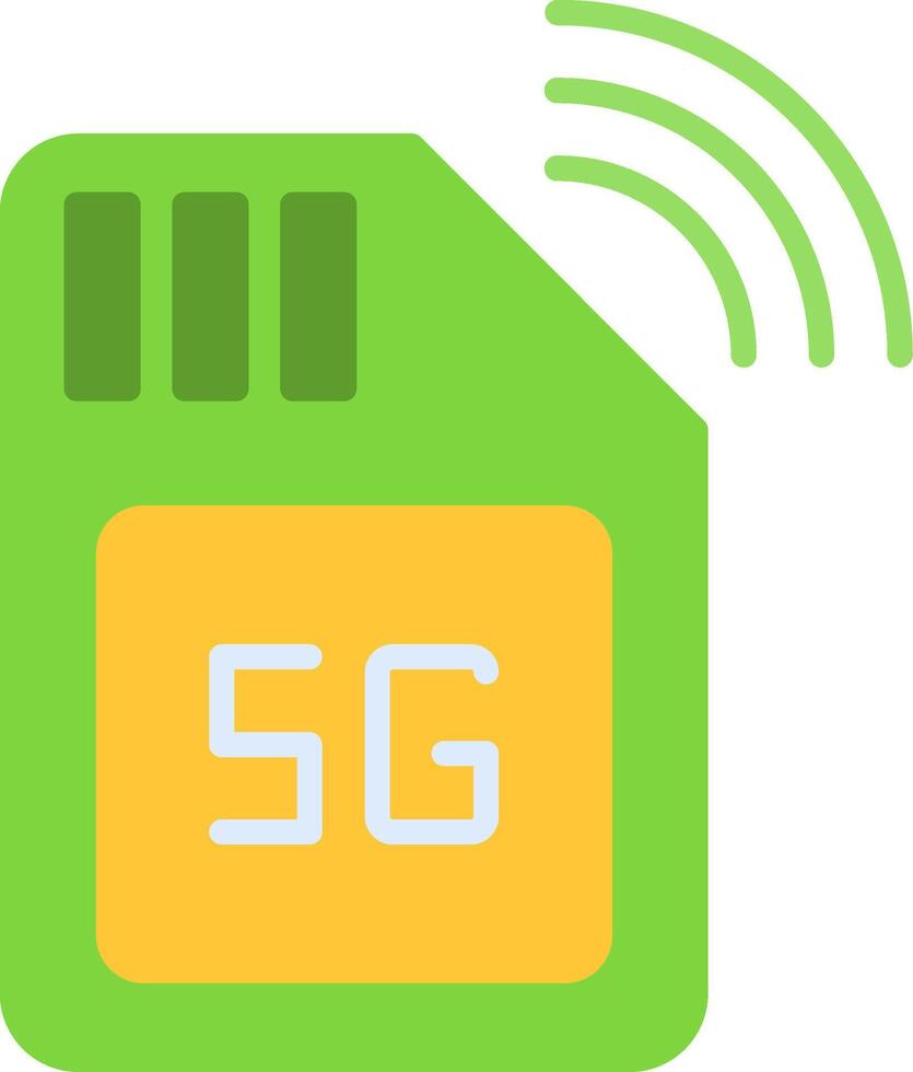 Simcard Flat Icon vector