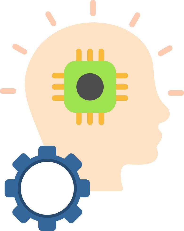 AI Flat Icon vector