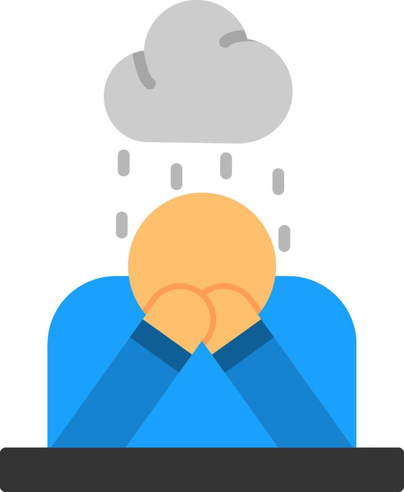 Depression Flat Icon vector