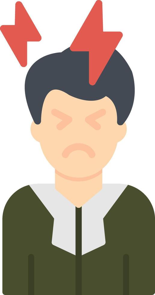 Headache Flat Icon vector