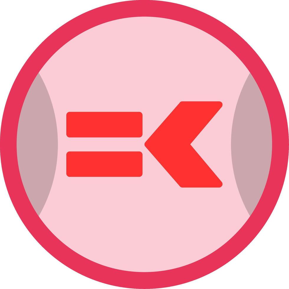 Less Than Or Equal To Flat Icon vector