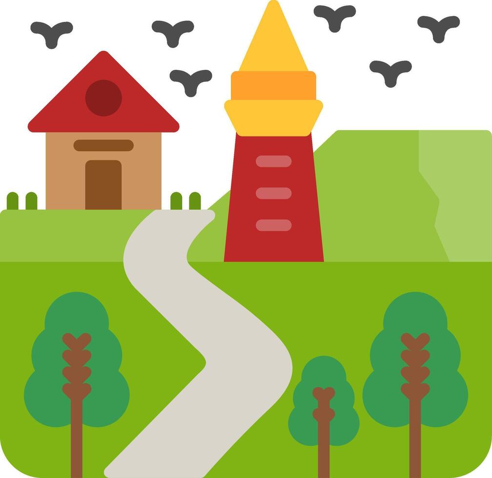 Lighthouse Flat Icon vector