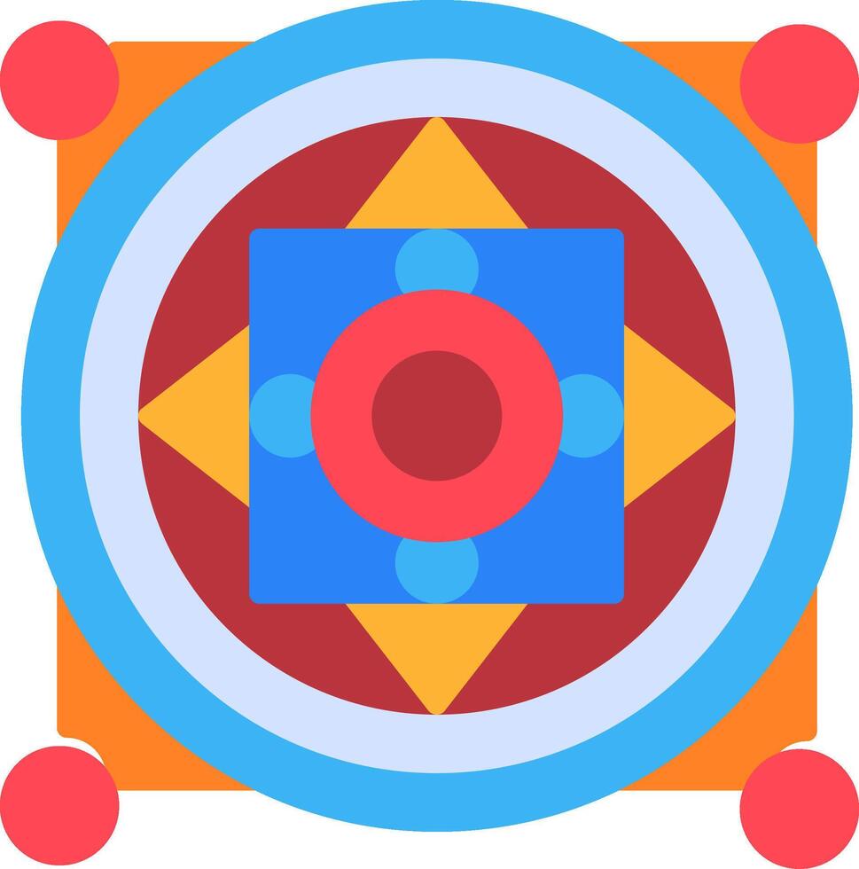 Mandala Flat Icon vector
