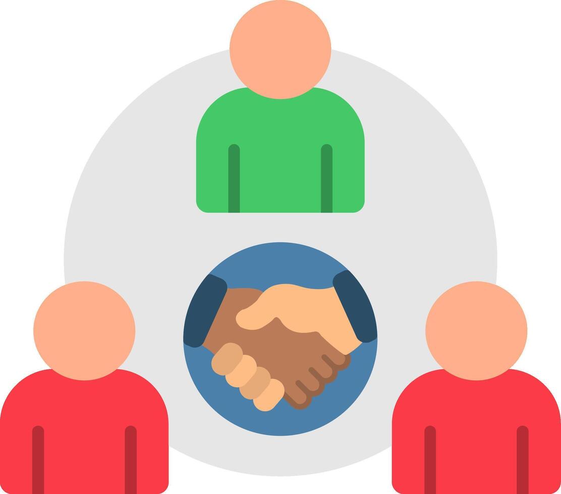 Collaboration Flat Icon vector