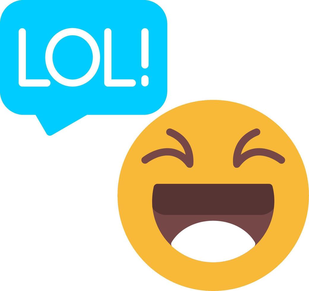 Lol Flat Icon vector