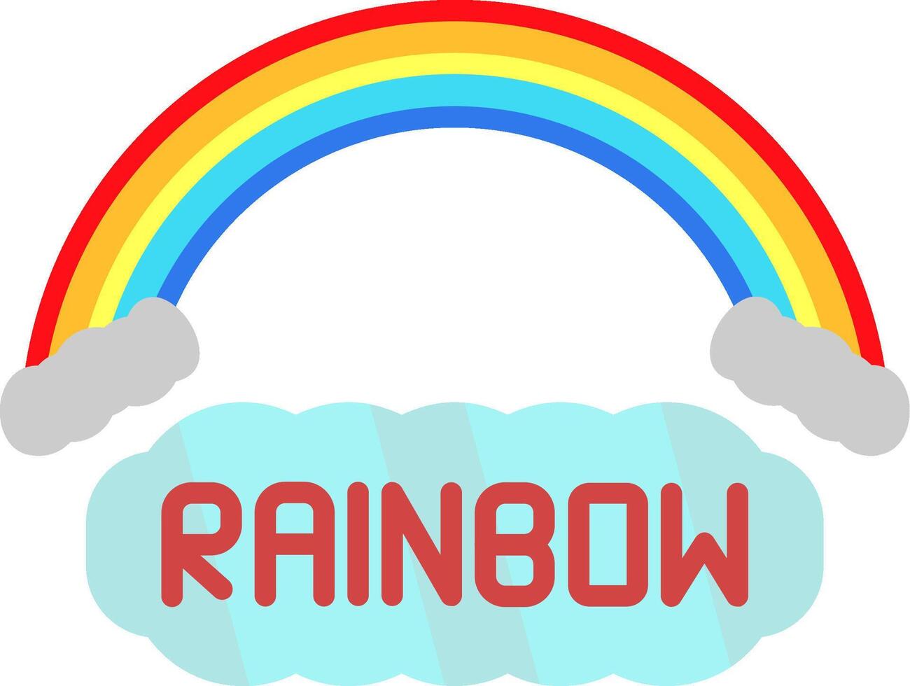 Rainbow Flat Icon vector