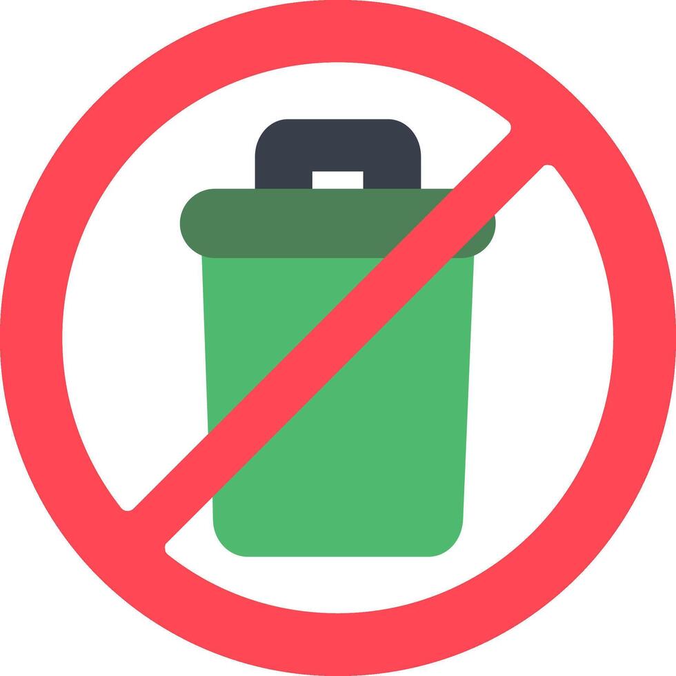 Trash Bin Flat Icon vector