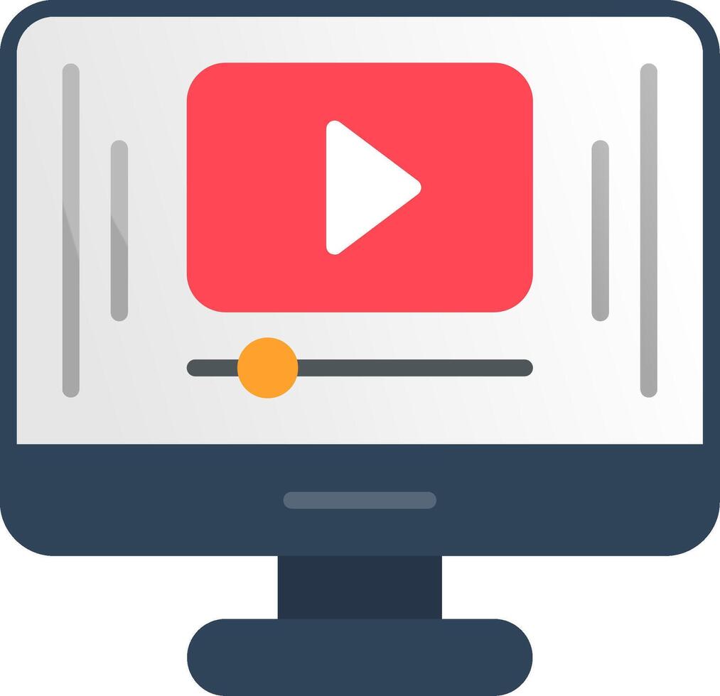 Streaming Flat Icon vector