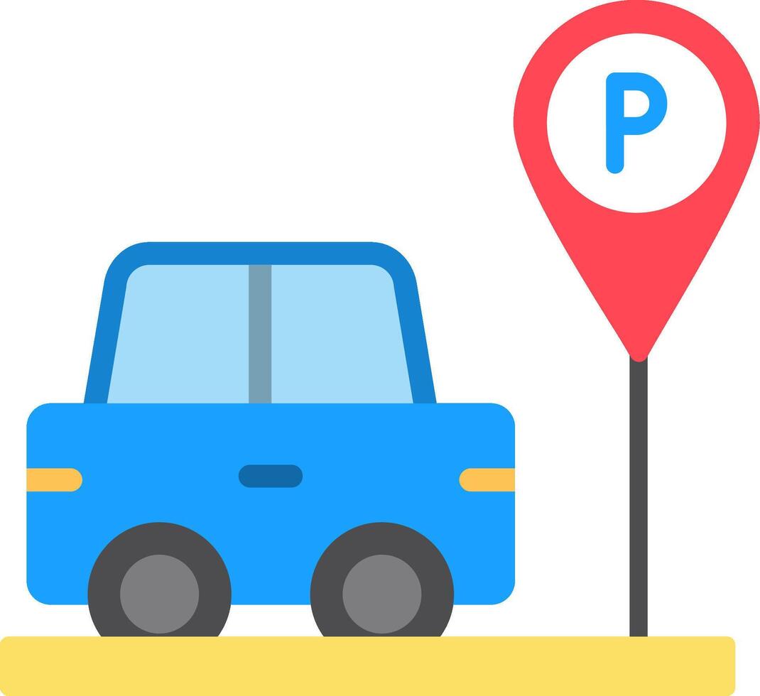 Car PArk Flat Icon vector
