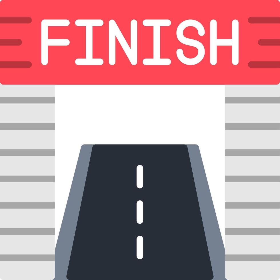 Finish Line Flat Icon vector