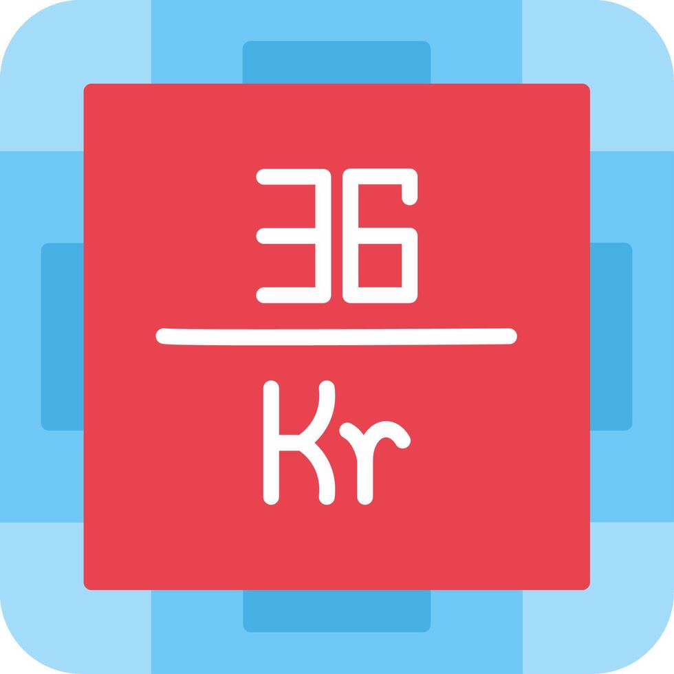 Krypton Flat Icon vector