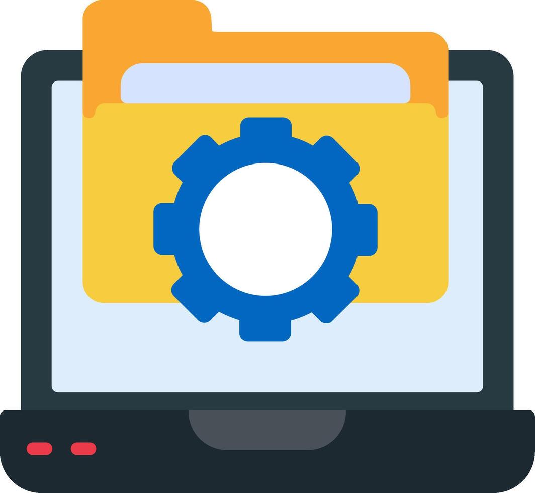 Folder Management Flat Icon vector