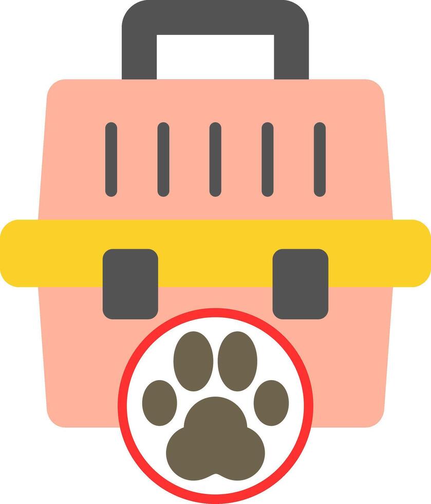 Pet Cage Flat Icon vector