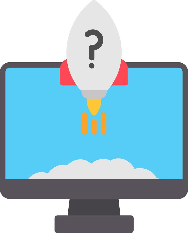 Launch Flat Icon vector