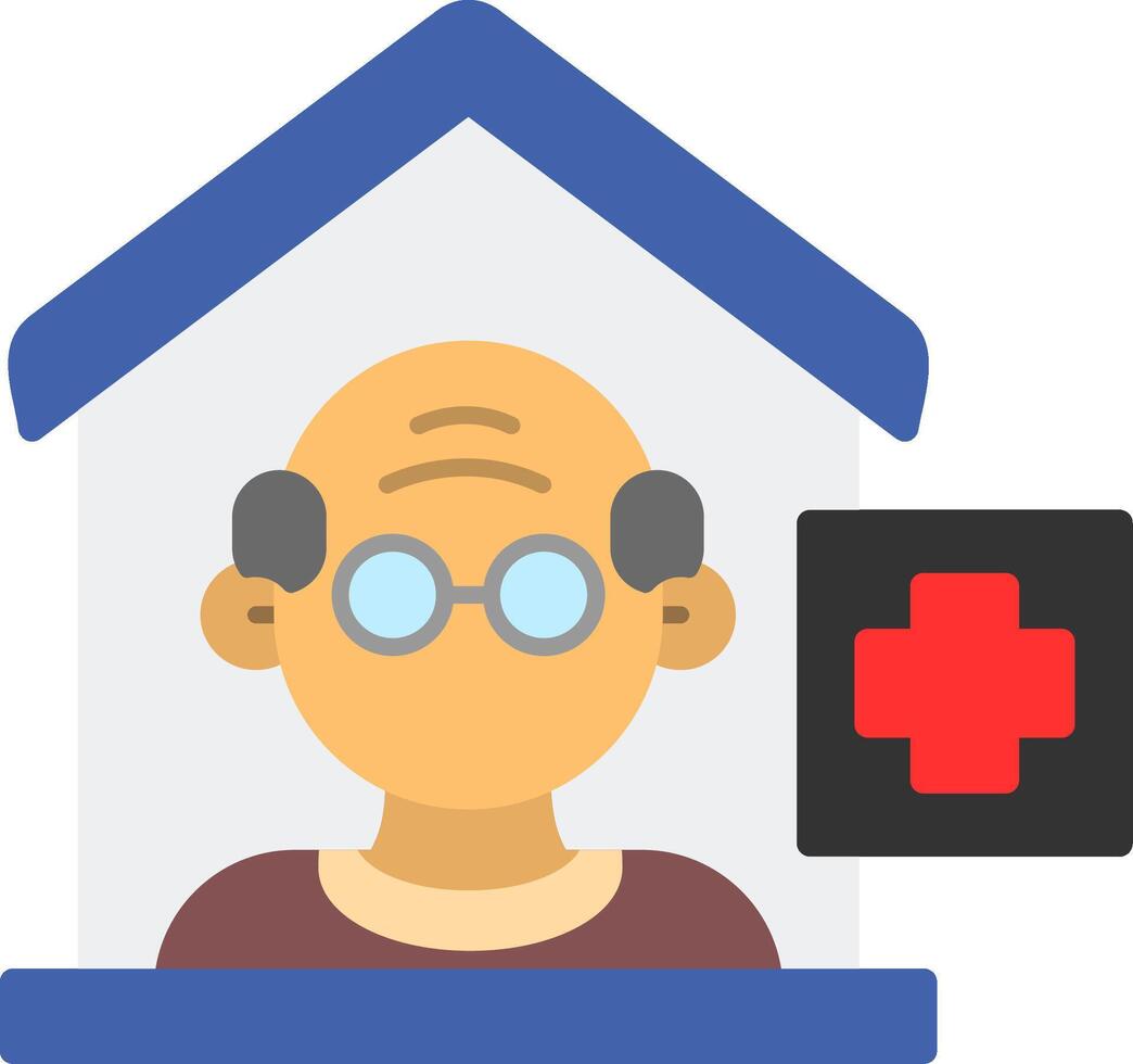 Old House Flat Icon vector