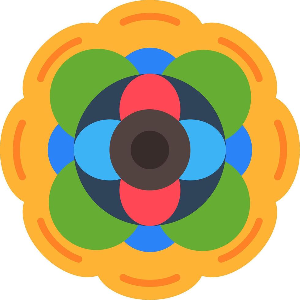 Mandala Flat Icon vector