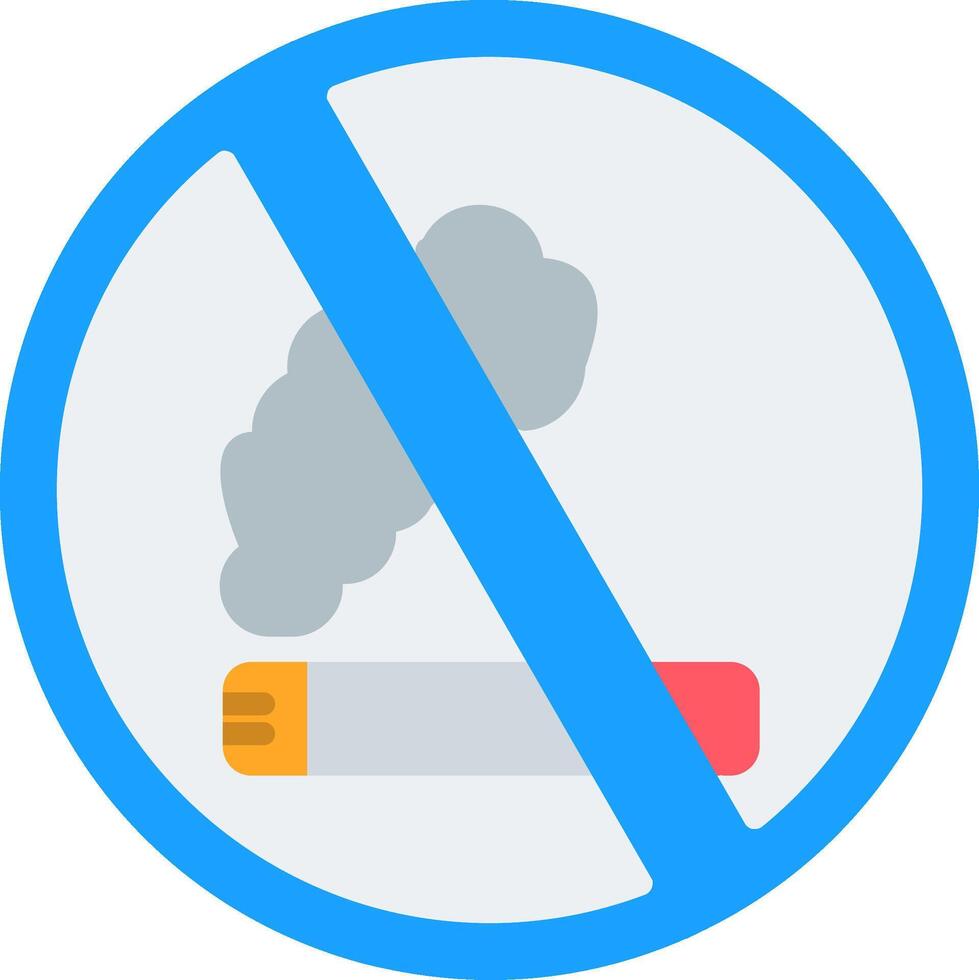 No Smoking Flat Icon vector
