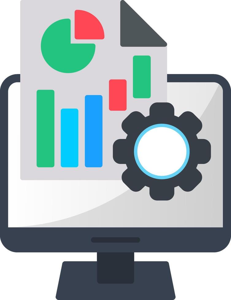 Reporting Flat Icon vector