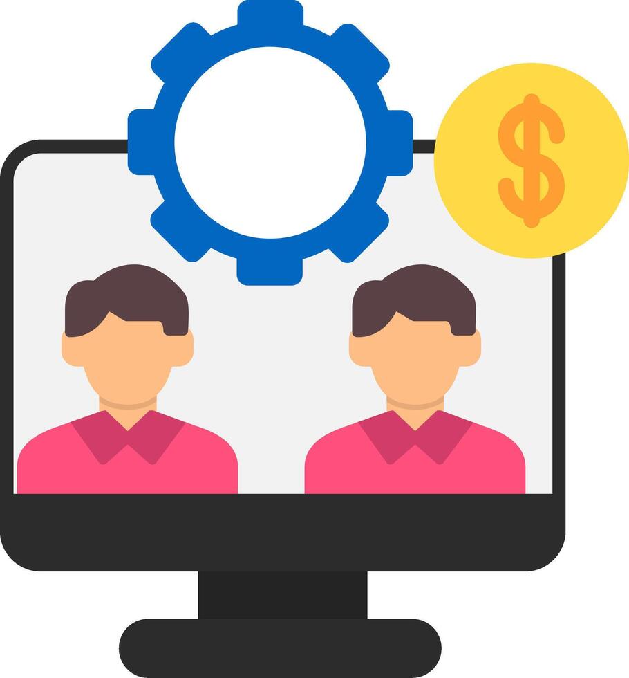 Team work Flat Icon vector