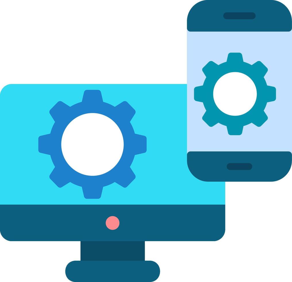 Screen Mirroring Flat Icon vector