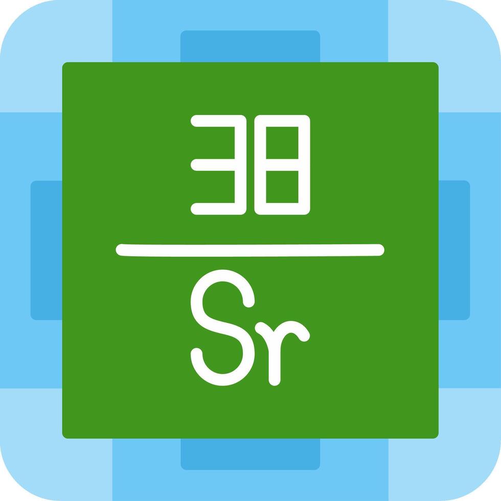 Strontium Flat Icon vector