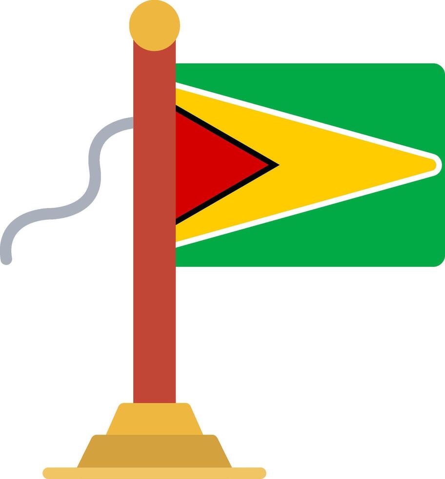 Guyana Flag Flat Icon vector