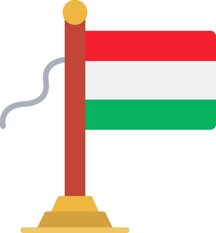 Hungary Flag Flat Icon vector