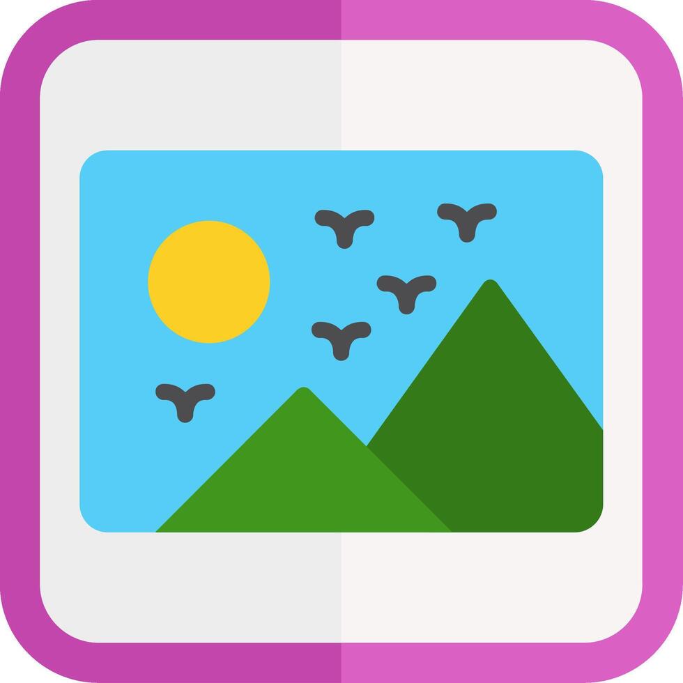 Image Flat Icon vector