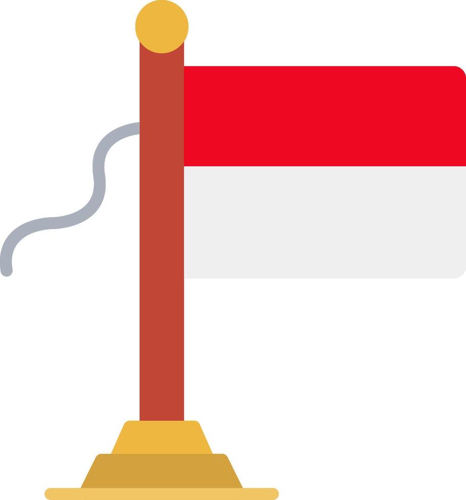 Indonesia Flag Flat Icon vector