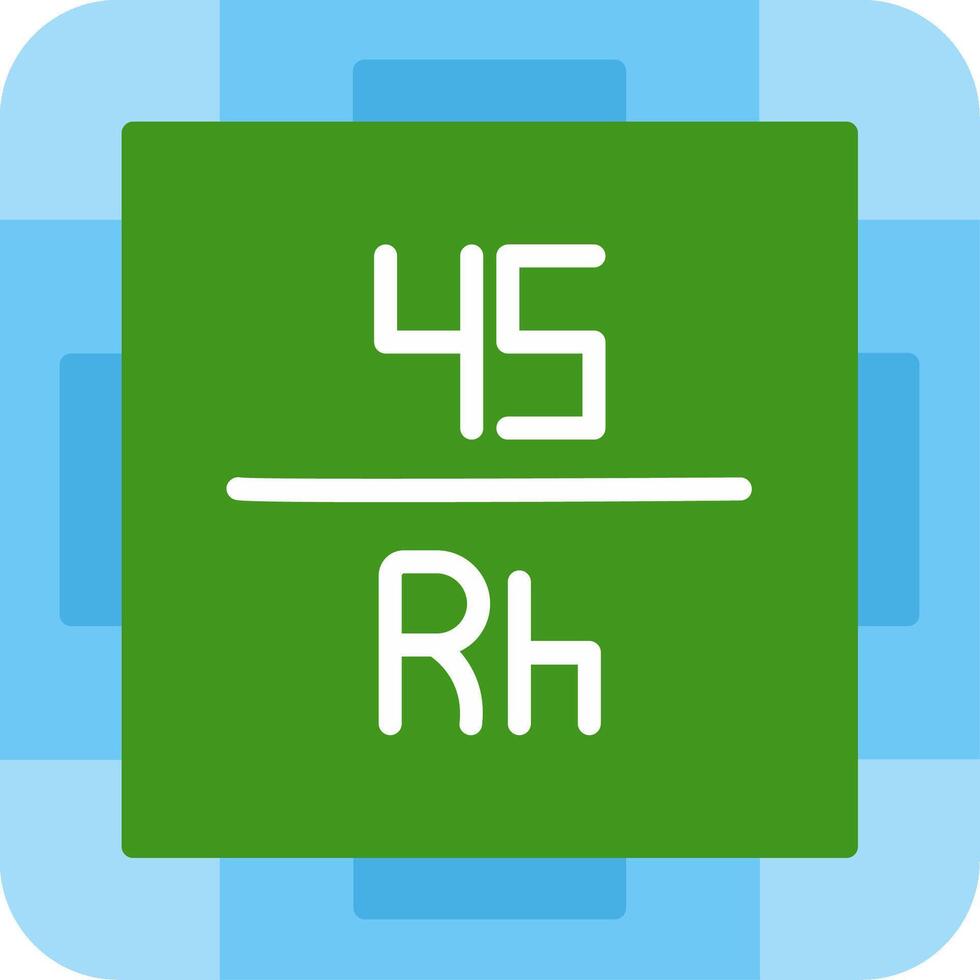 Rhodium Flat Icon vector