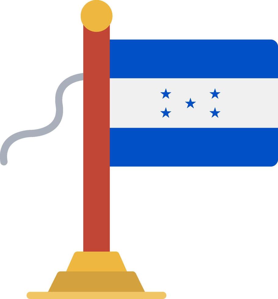Honduras Flag Flat Icon vector