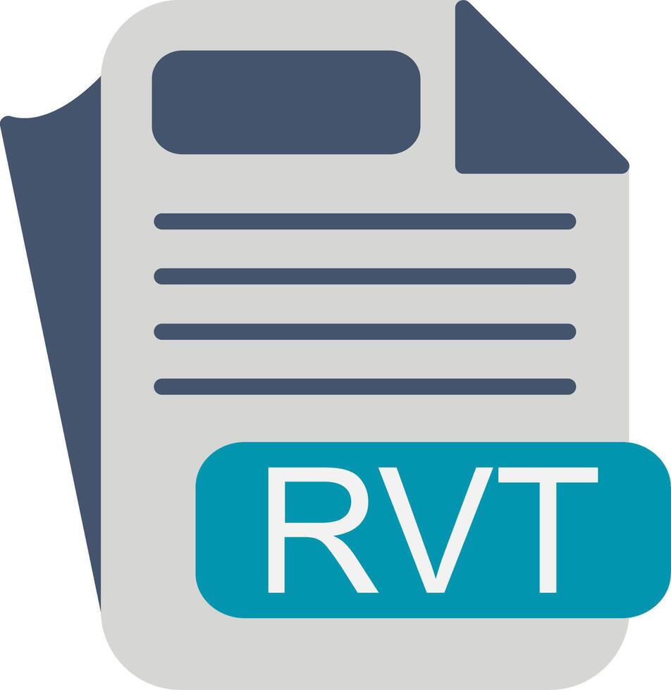 RVT File Format Flat Icon vector