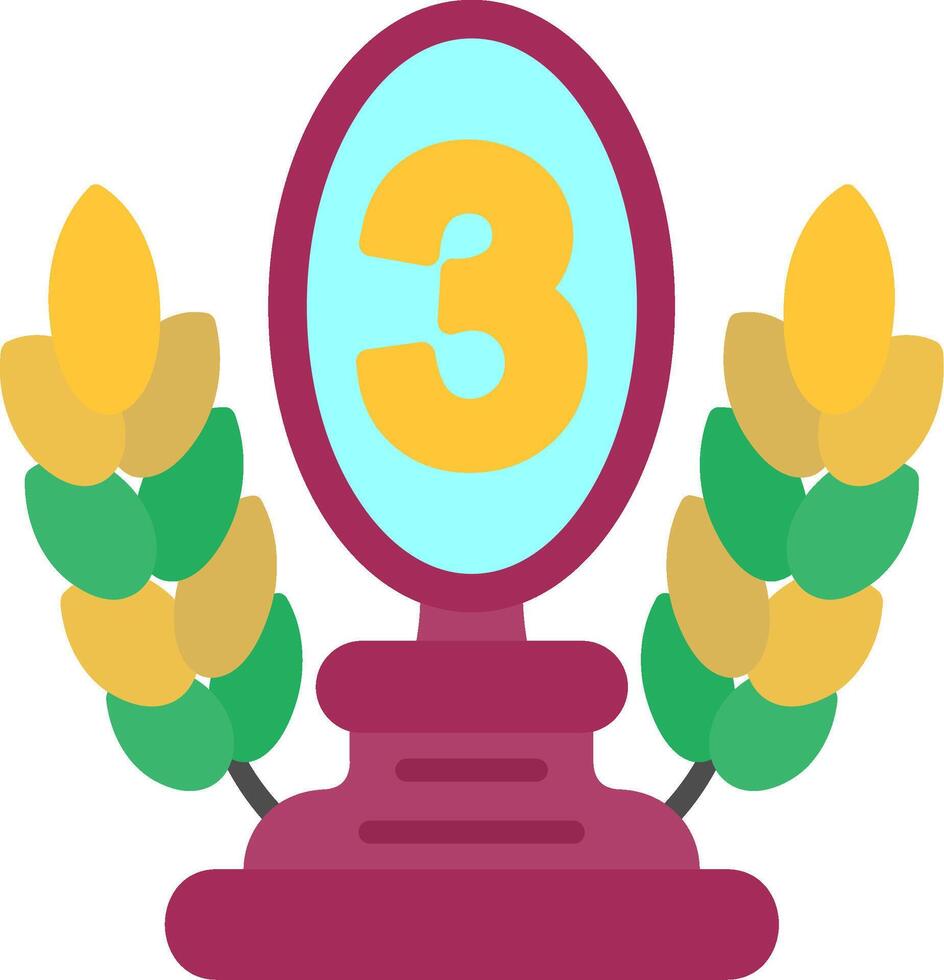 3rd Prize Flat Icon vector